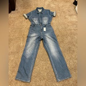 NWT Judy Blue short sleeve denim jumpsuit 1XL